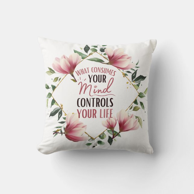 Positives Denken Zitat Inspiration Motivierend Kissen (Vorderseite)