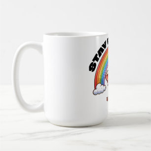 Positives Design der Regenbogenschweißaufkleber bl Kaffeetasse
