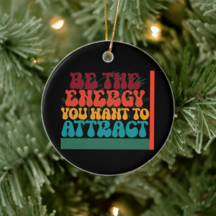 Positives Energiekogramm Keramik Ornament