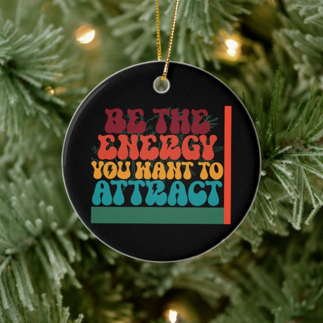 Positives Energiekogramm Keramik Ornament (Baum)