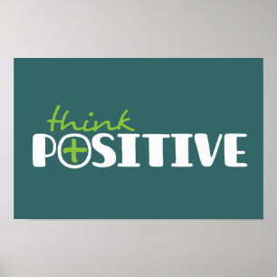Positives grafisches Langgrün-Poster Poster