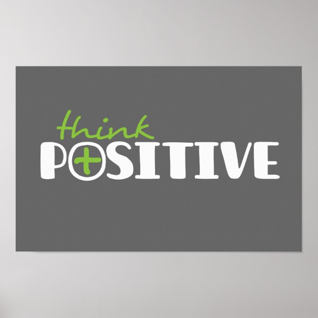 Positives grafisches Quadrat-Poster Poster (Vorne)