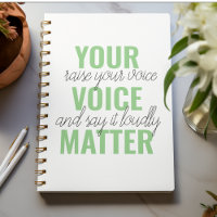 Positives Grün Ihre Stimme Matter Motivation Zitat