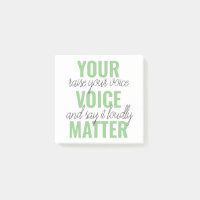 Positives Grün Ihre Stimme Matter Motivation Zitat