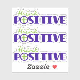 Positives Grün plus Text-Slogan Aufkleber