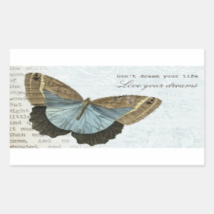 Positives inspirational Zitat des Vintagen Rechteckiger Aufkleber