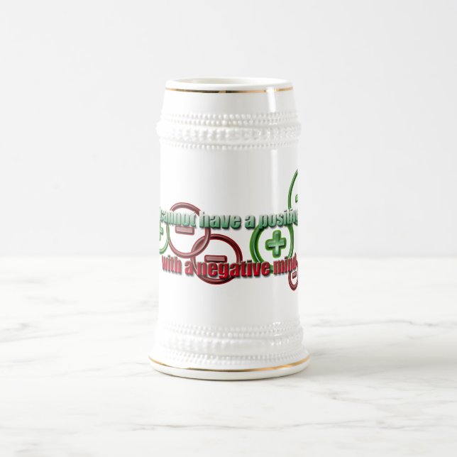 Positives Leben Negativer Geist Bierglas (Mittel)