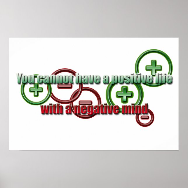 Positives Leben Negativer Geist Poster (Vorne)