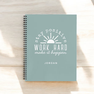 Positives Motivationsmantra mit jedem Namen Notizbuch