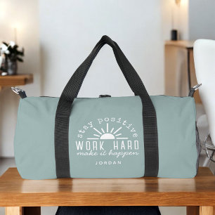 Positives Motivationszitat mit Ihrem Namen Duffle Bag