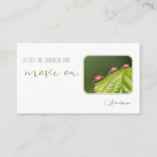 Positives motivierend Zitat mit kleinen Ladybugs Visitenkarte