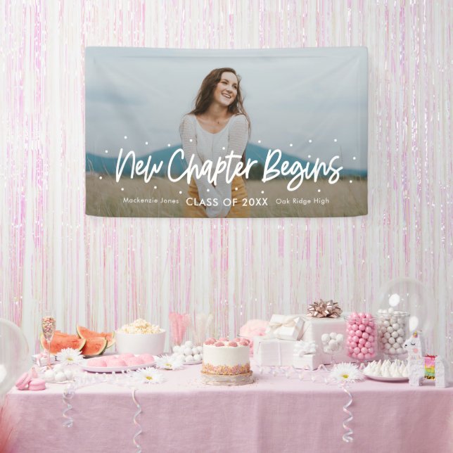 Positives Outlook EDITABLE FARBBBanner für Abschlu Banner (Party)