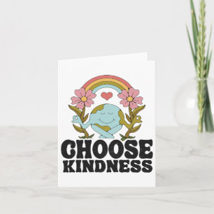 Positives Rainbow Peace Hippie Wählen Sie Kindness Karte