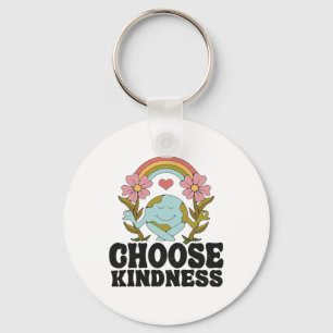 Positives Rainbow Peace Hippie Wählen Sie Kindness Schlüsselanhänger