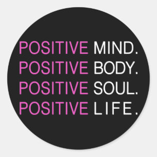 Positives Sinneskörper-Soul-Leben Runder Aufkleber