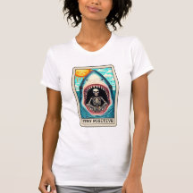 Positives Skelett in einem Tarot bleibe