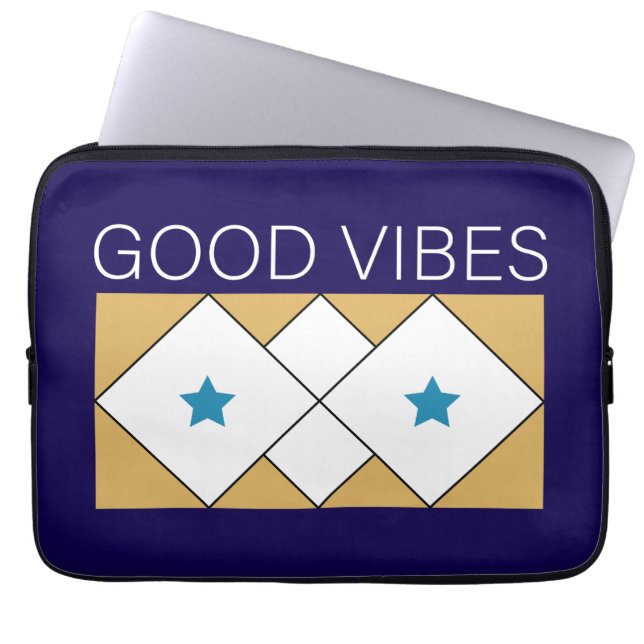 Positives Vibes erfrischendes Design Laptopschutzhülle (Vorderseite)