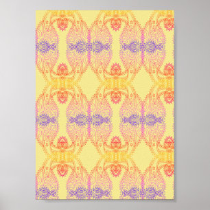 Positives Vibes Paisley-Muster-Plakat Poster