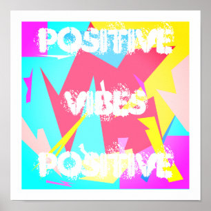 Positives Vibes Pastel Farben Abstraktes Kunstpost Poster