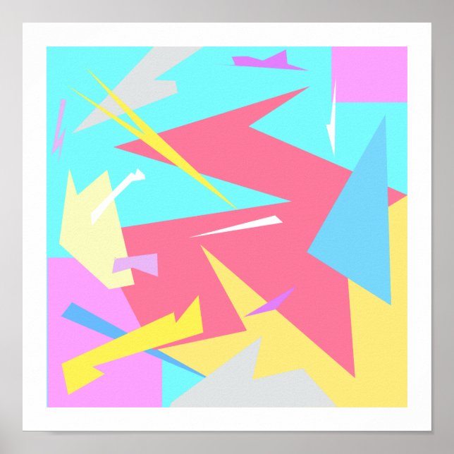 Positives Vibes Pastel Farben Abstraktes Kunstpost Poster (Vorne)