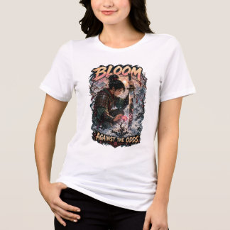 Positives Zitat Florales Damen T-Shirt Tri-Blend Shirt