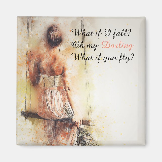 Positives Zitat Kühlschrank Magnet (Vorne)