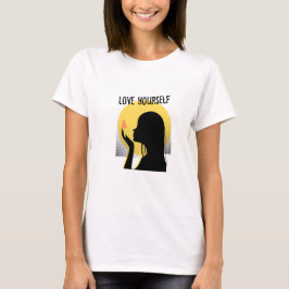 Positives Zitat "Liebe Sie selbst" motivierend Fra T-Shirt