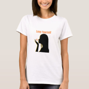 Positives Zitat "Liebe Sie selbst" motivierend Fra T-Shirt