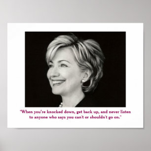 Positives Zitat-Plakat Hillary Clintons Poster
