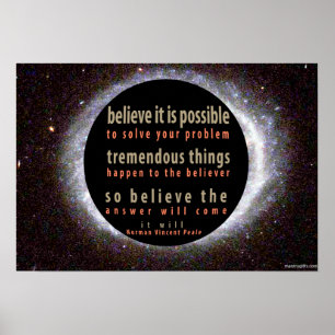 Positives Zitat-Plakat Norman Vincent Peale Poster