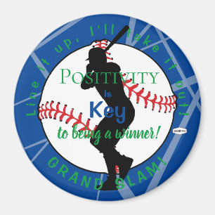 Positivität Baseball Magnet Light Blue HAMbyWG
