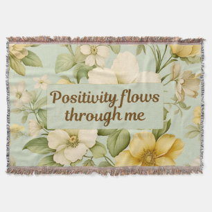 Positivität fließt durch mich Positives Zitat Blum Decke