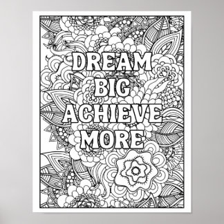 Positivität, Freude, therapeutische Färbung, Liebe Poster