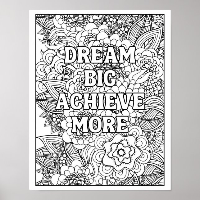 Positivität, Freude, therapeutische Färbung, Liebe Poster (Vorne)