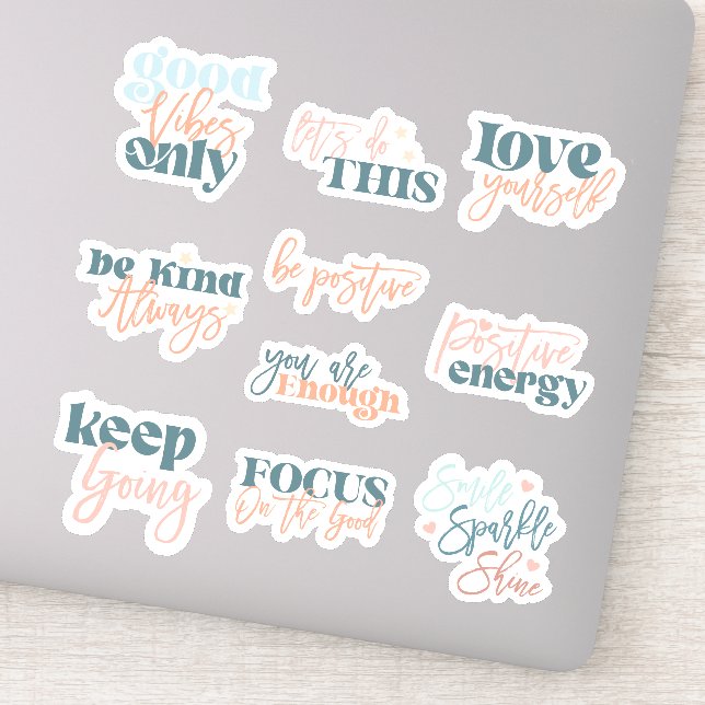 Positivität Selbstständige Liebe 10pc Wasserdichte Aufkleber (Detail)