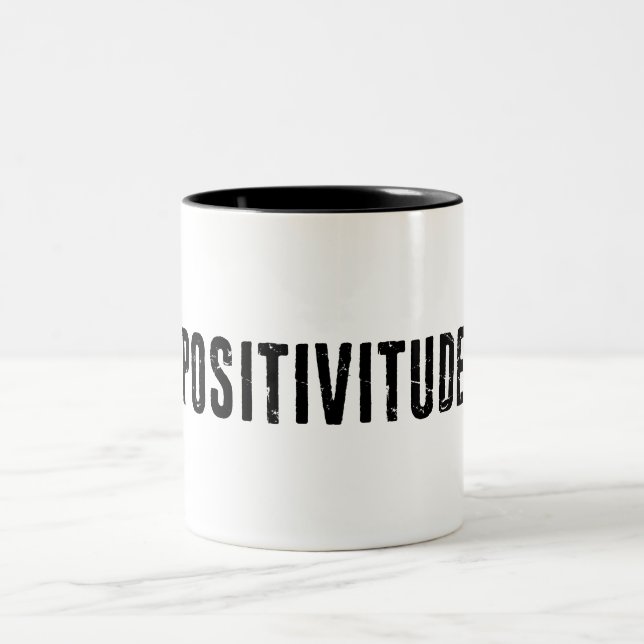 Positivität Zweifarbige Tasse (Mittel)