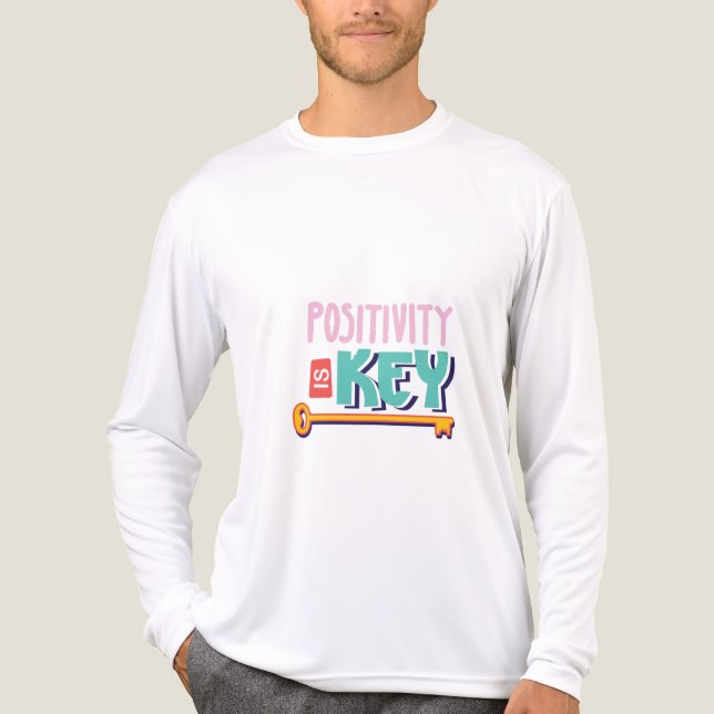 positivity is the key design  Tri-Blend shirt (Vorderseite)