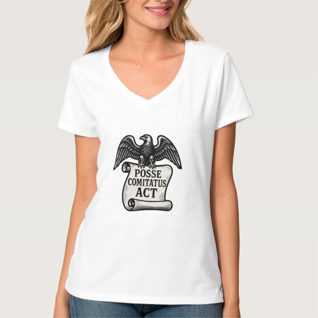 Posse Comitatus Act Eagle Scroll T-Shirt (Vorderseite)