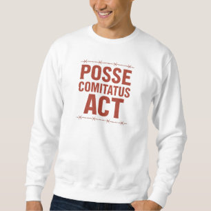 Posse Comitatus Act gestörtes Barbed Wire Design Sweatshirt