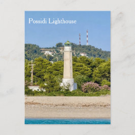Possidi Lighthouse, Greece, Postcard Postkarte