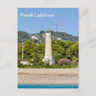 Possidi Lighthouse, Greece, Postcard Postkarte