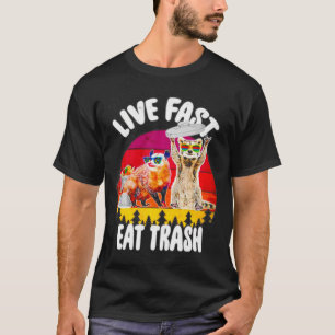 Possum And Raccoon Live Fast Eat Trash Classic TSh T-Shirt
