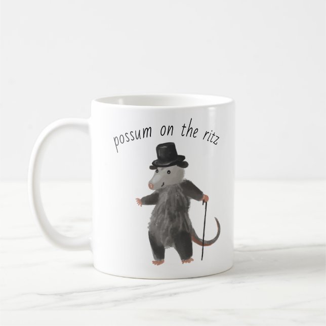 Possum auf der Ritz Kaffee-Tasse Kaffeetasse (Links)