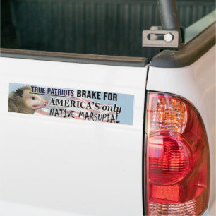 Possum Aufkleber - Ich bremse für Amerikas einziga Autoaufkleber