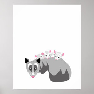 Possum Baby Print Poster