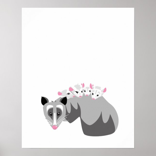 Possum Baby Print Poster (Vorne)
