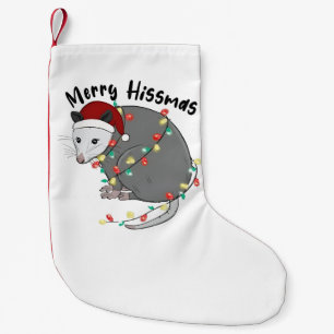 Possum frisst Müll Weihnachtslichter Frohe Hissmas Kleiner Weihnachtsstrumpf