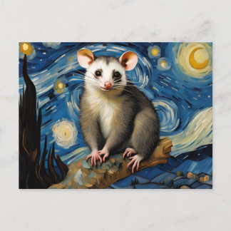 Possum in der Sternennacht Postkarte