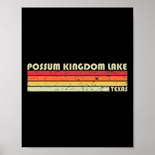 Possum Kingdom Lake Texas Lustiges Angeln Camping Poster