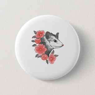 Possum mit Blume Button